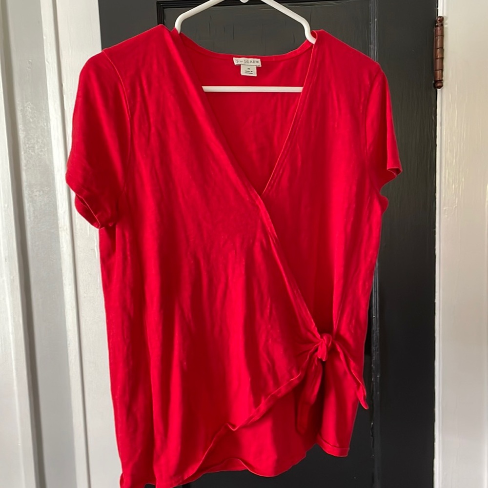 J crew red shirt top